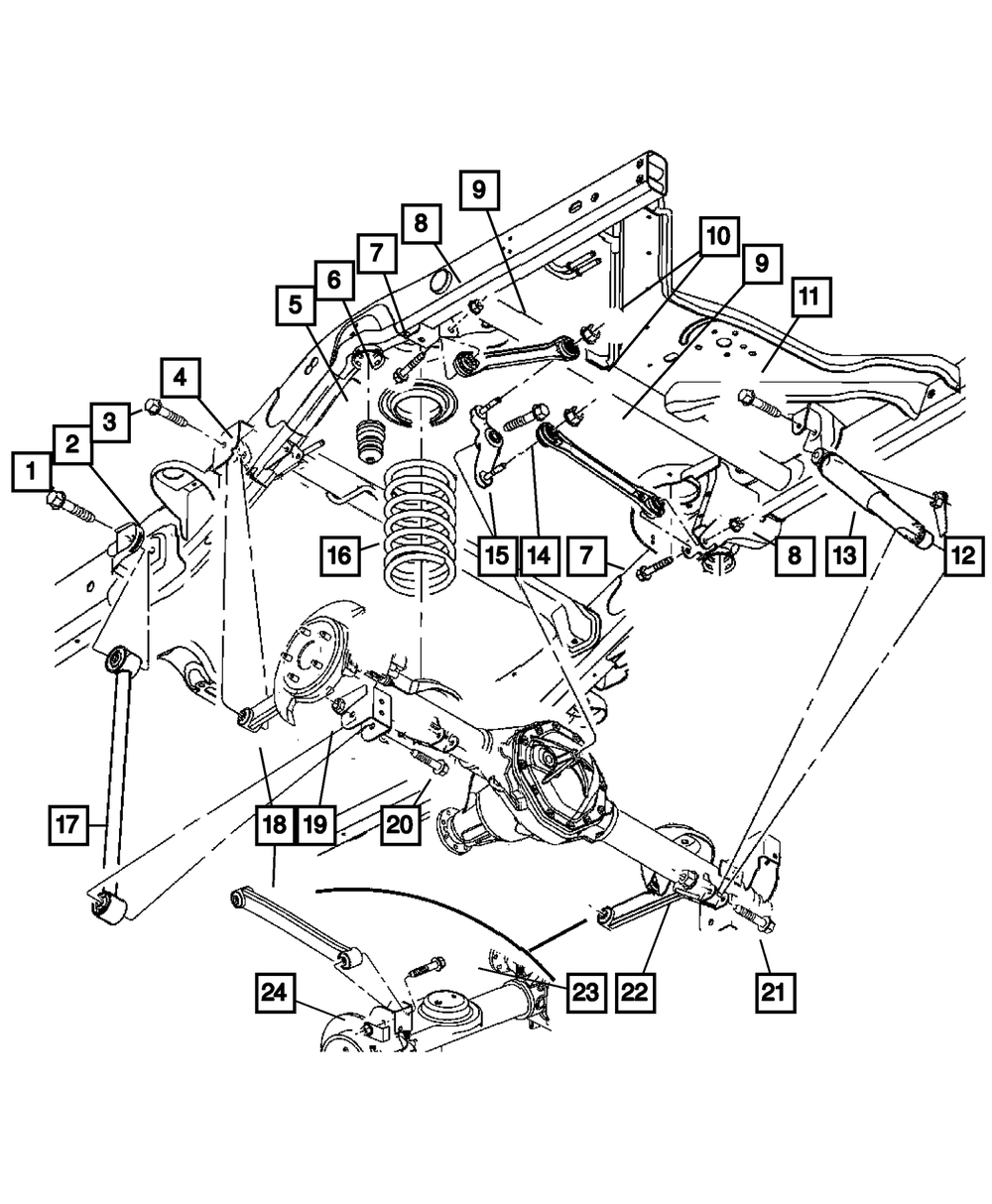 Hex Flange Head Bolt, Mounting - Mopar (6505444AA)