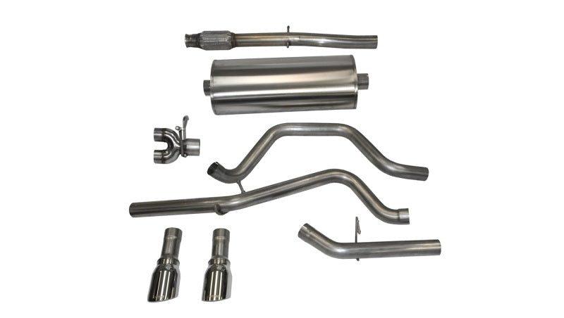 Corsa 14-19 GMC Sierra/Chevy Silv 1500 Crew Cab/Short Bed 5.3L V8 Polished Dual Rear CB Exhaust