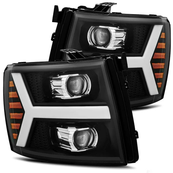 AlphaRex 07-13 Chevy Silverado 1500 PRO-Series Projector Headlights (Plank Style)