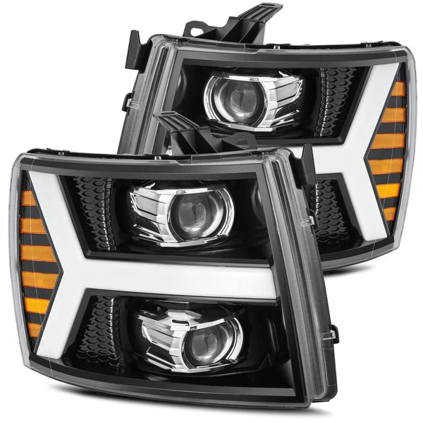 AlphaRex 07-13 Chevy Silverado 1500 PRO-Series Projector Headlights (Plank Style)