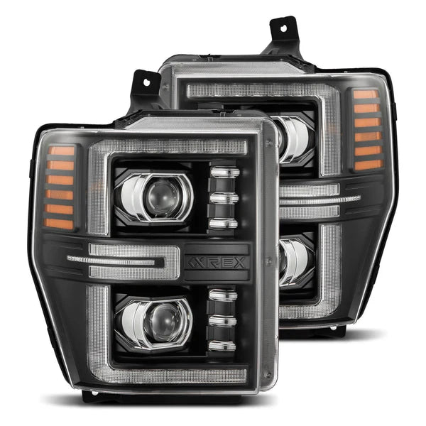 AlphaRex 08-10 Ford F-250/F-350 Super Duty LUXX-Series LED Projector Headlights