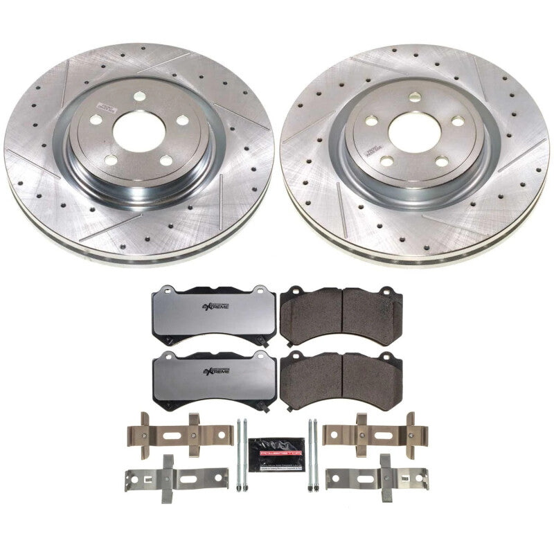 Power Stop 21-24 Dodge Durango / 2021 Jeep Grand Cherokee Front Z26 Street Warrior Brake Kit