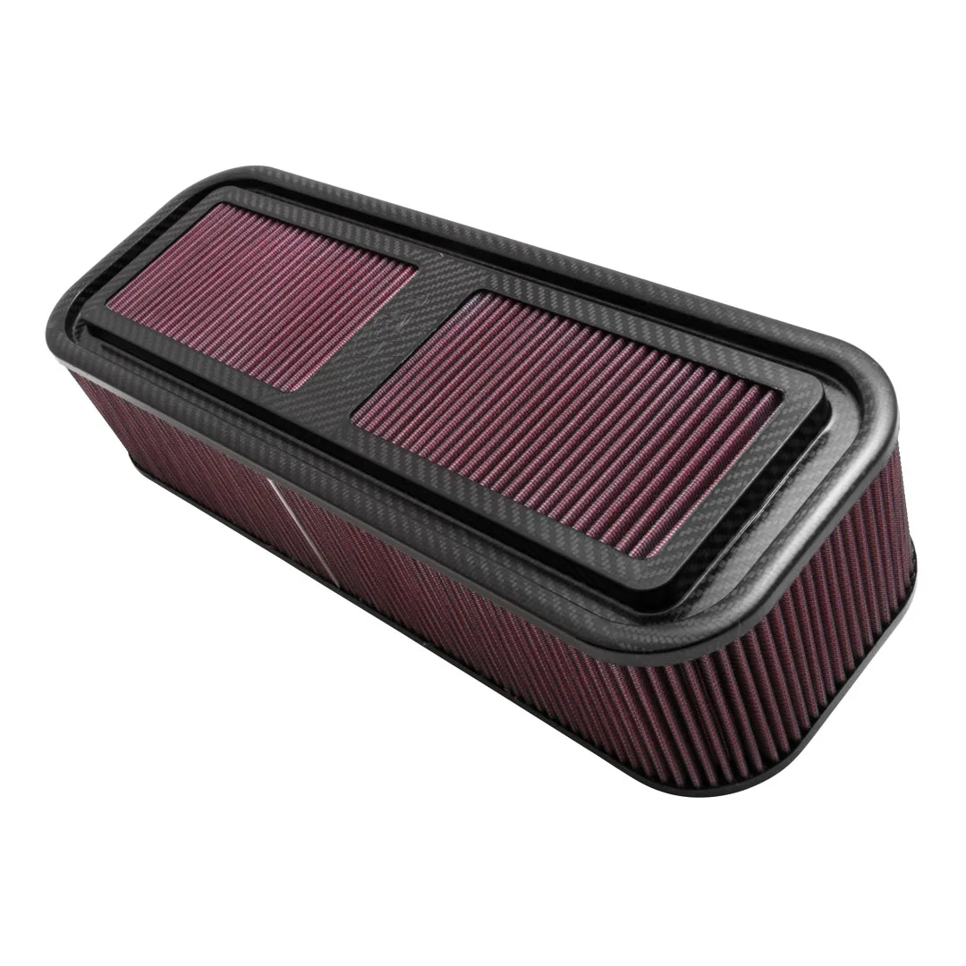 K&N Carbon Fiber Air Box Medium 4in h Air Box Only No Base