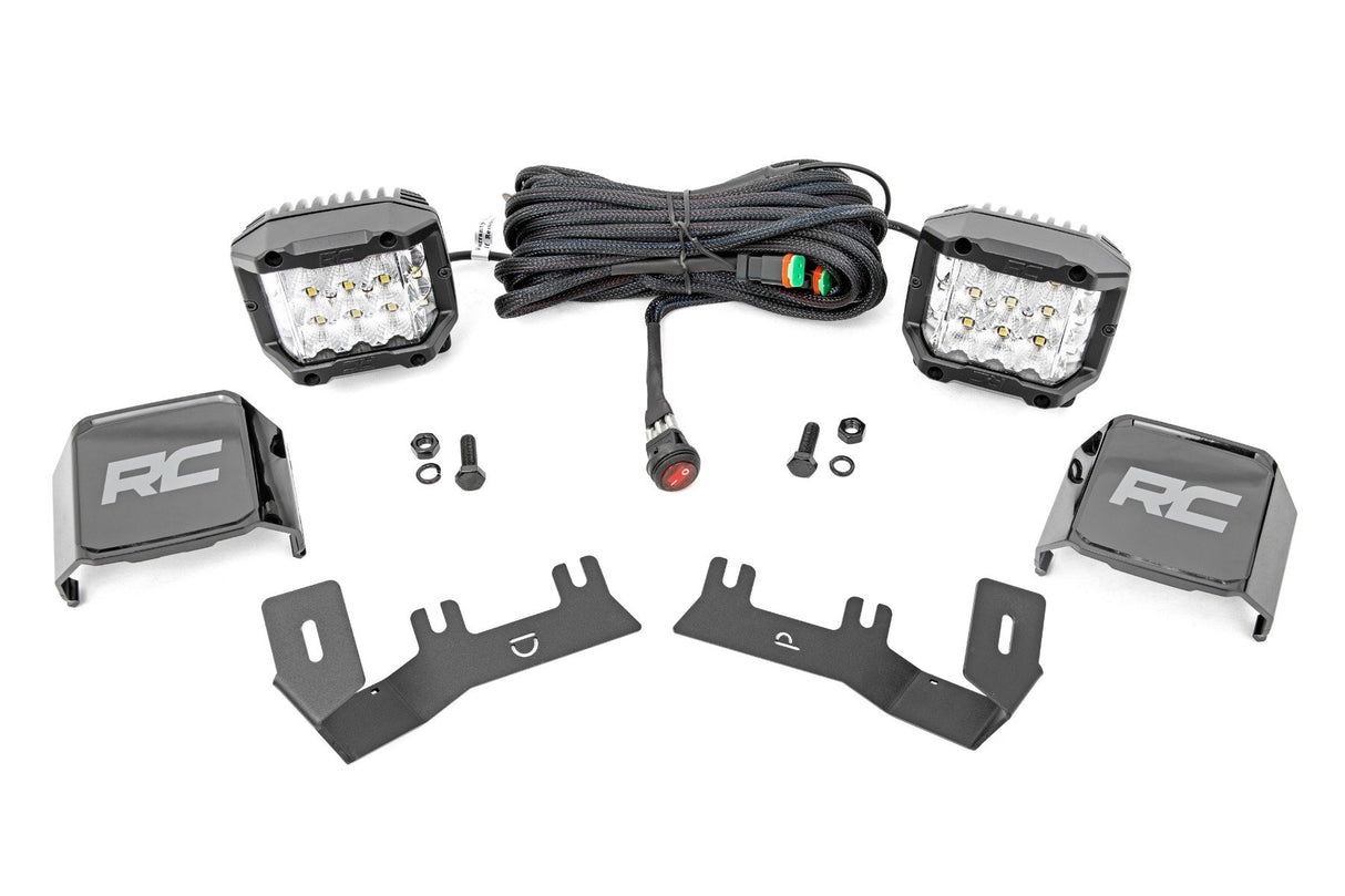 LED Ditch Light Kit | 3in OSRAM Pair | Wide | Chevy/GMC 1500 (14-18 & Classic)