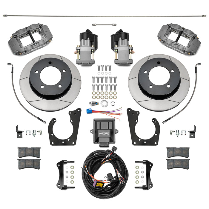 Wilwood 15-20 Toyota Land Cruiser J70 Rear FNSL6R Big Brake Kit - GT Slotted Rotor w/ EPB & Lines