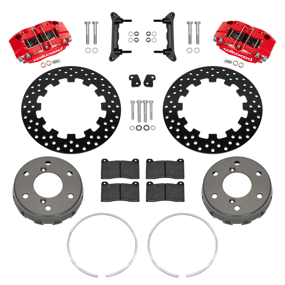 Wilwood 2024 Can Am Maverick Front Brake Kit 11.60in Drilled - Red