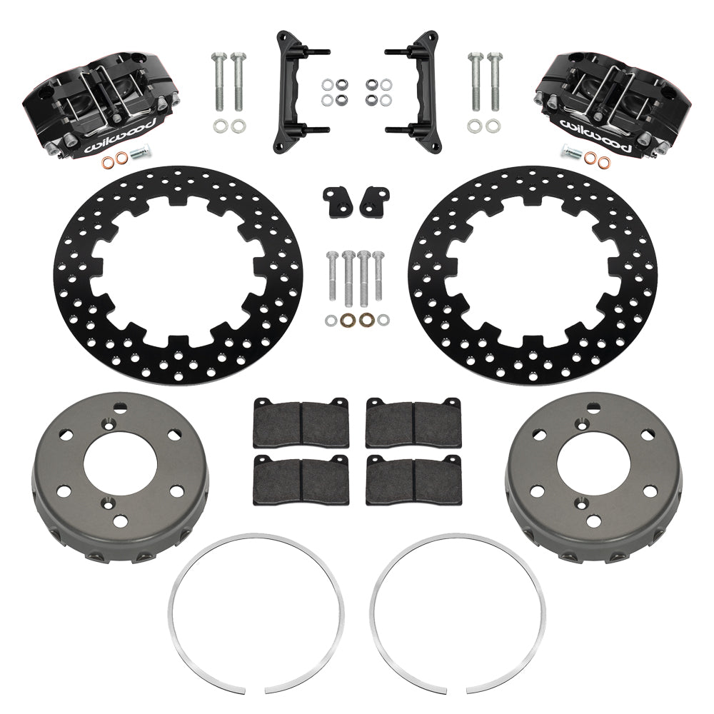 Wilwood 2024 Can Am Maverick Front Brake Kit 11.60in Drilled - Black
