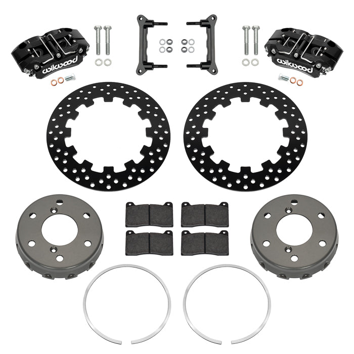 Wilwood 2024 Can Am Maverick Rear Brake Kit 11.60in Drilled - Black