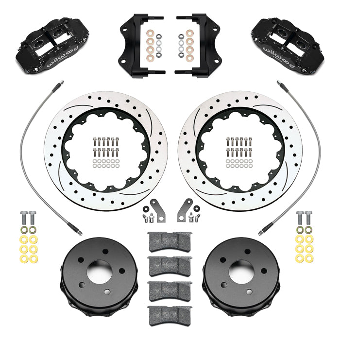 Wilwood 18-21 Jeep Wrangler Narrow Superlite 4R Rear Brake Kit SRP 13.50in Rotor w/Lines - Black