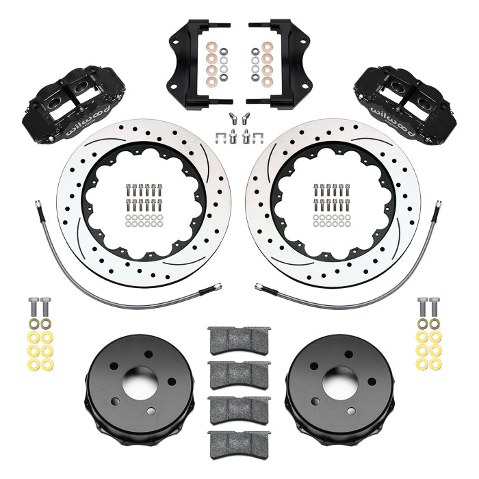 Wilwood 20-21 Jeep Gladiator Narrow Superlite 4R Rear Brake Kit SRP 13.50in Rotor w/Lines - Black
