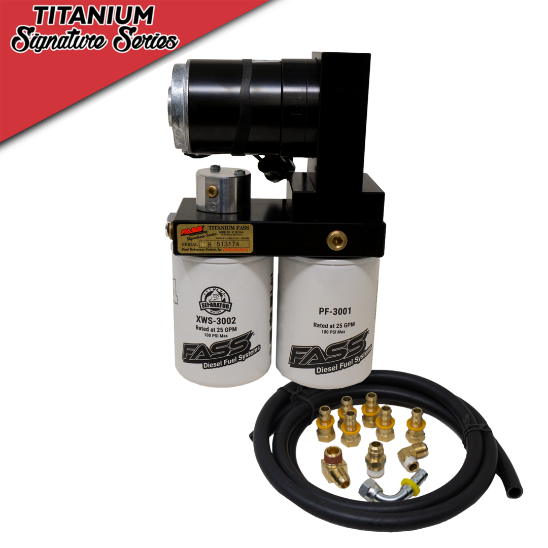 TSD02165G - RAM 89-93 - Titanium Signature Series Diesel Fuel Lift Pump 165Gph 89-93 Dodge Ram 2500/3500 Cummins 5.9L FASS - SHOWPRICE