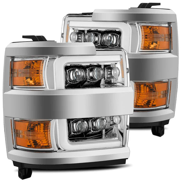 AlphaRex 15-18 Chevy Silverado 2500HD/3500HD NOVA-Series LED Projector Headlights (Plank Style)