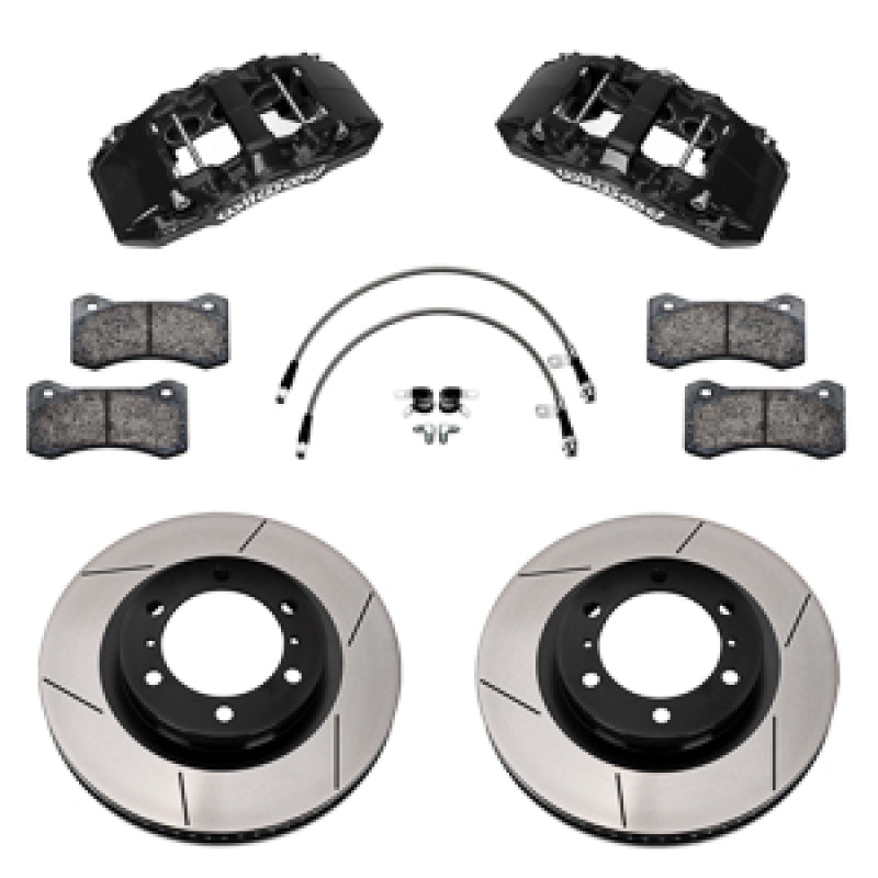 Wilwood 24-25 Toyota Tacoma Front Aero6-DM Big Brake Kit 13.38 In Rotor/w Lines - Black