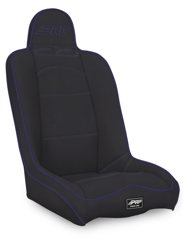 PRP Daily Driver High Back Suspension Seat- Black/Purple Vinyl