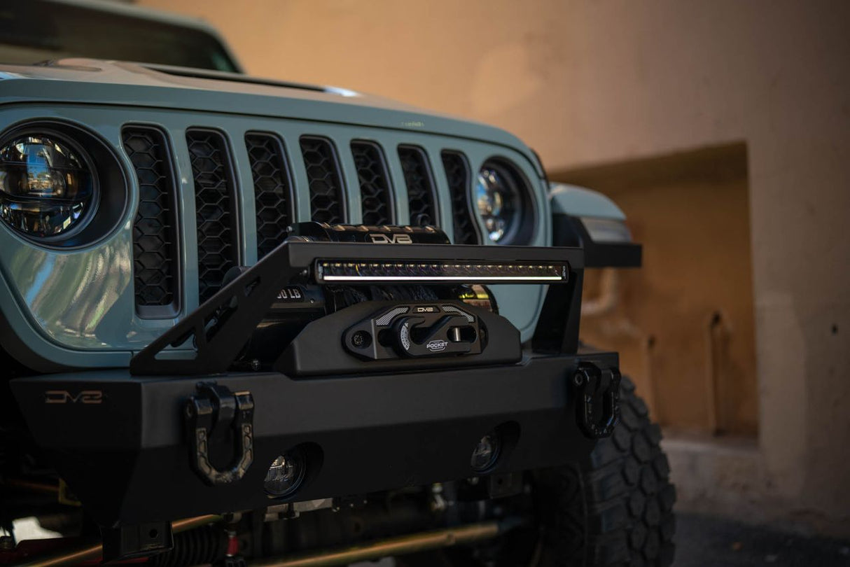 DV8 Offroad 20in Halo Elite Single Row Light Bar with Accent Light - White/Amber