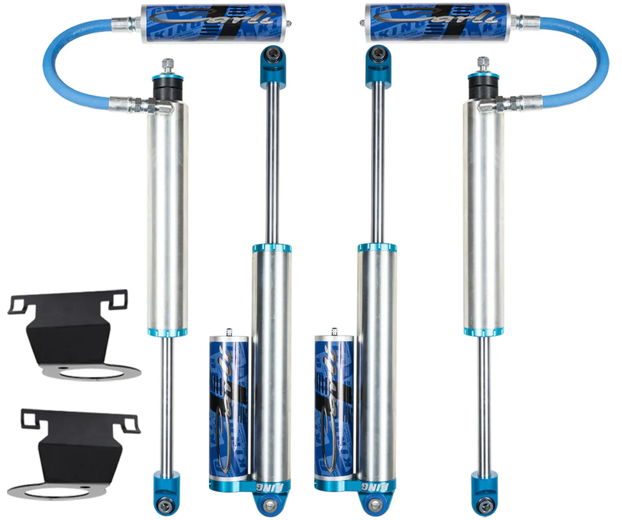 14-23 RAM 2500 4X4 HEMI CARLI TUNED KING 2.5" RR FRONT & REAR SHOCK PKG 3.25" LIFT RES MOUNTS BRAKE LINE TABS