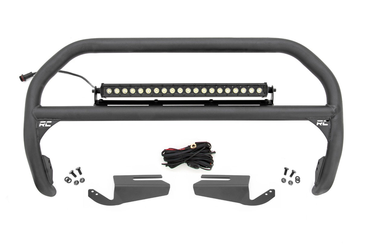 Nudge Bar | 20 Inch Black Single Row LED | OE Modular Steel | | Ford Bronco (21-25)