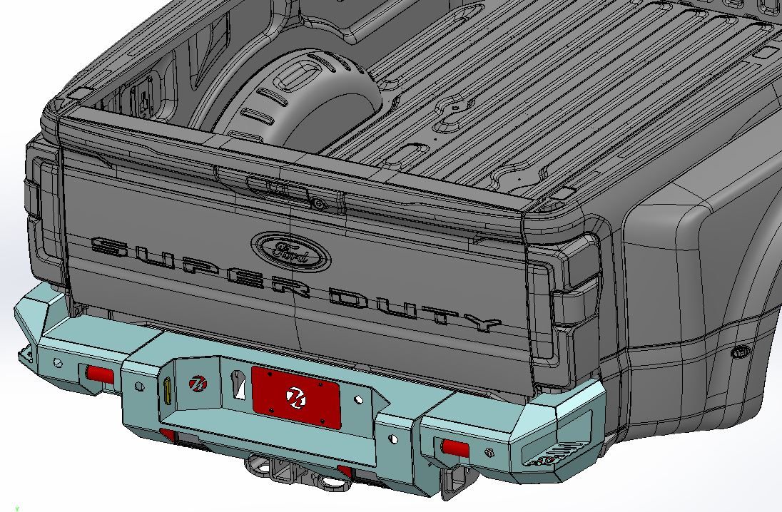 Kelderman 2023+ Ford SuperDuty Delta Series Rear Bumper