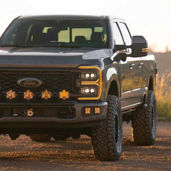 AlphaRex 23-26 Ford F-250 SD NOVA LED Proj Headlights Alpha Blk w/Activ Light/Seq Signal/Switchback