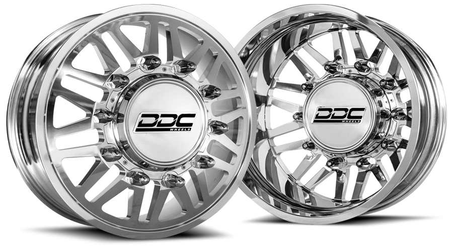 RAM Dually Wheel Kit 94-18 RAM 92-10 GM Aftermath Black/Milled | 20x8.25 | 8x165 | 12.50