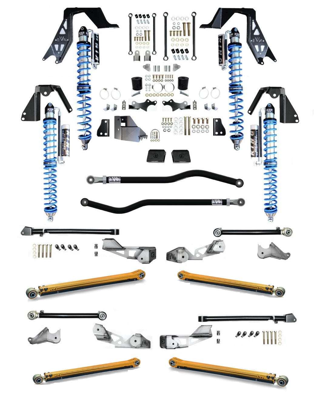 EVO MFG 392 3-5 inch LIFT KING 2.5 inch COILOVER PRO SUSPENSION SYSTEMS
