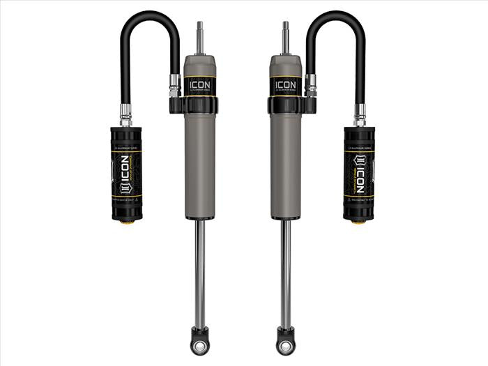 ICON 2005-2024 Ford Super Duty 4WD, 0-2.5��� Lift, Front, V.S. 2.5 Aluminum Series Shock Absorbers, Remote Reservoir, Pair