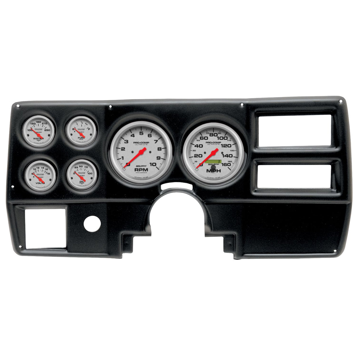 Autometer Ultra-Lite 84-87 Chevy GMC Truck AC Dash Kit 6pc Tach / MPH / Fuel / Oil / WTMP / Volt