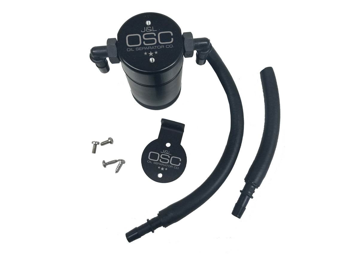 J&L Oil Separator 3.0 Passenger Side, Black Anodized