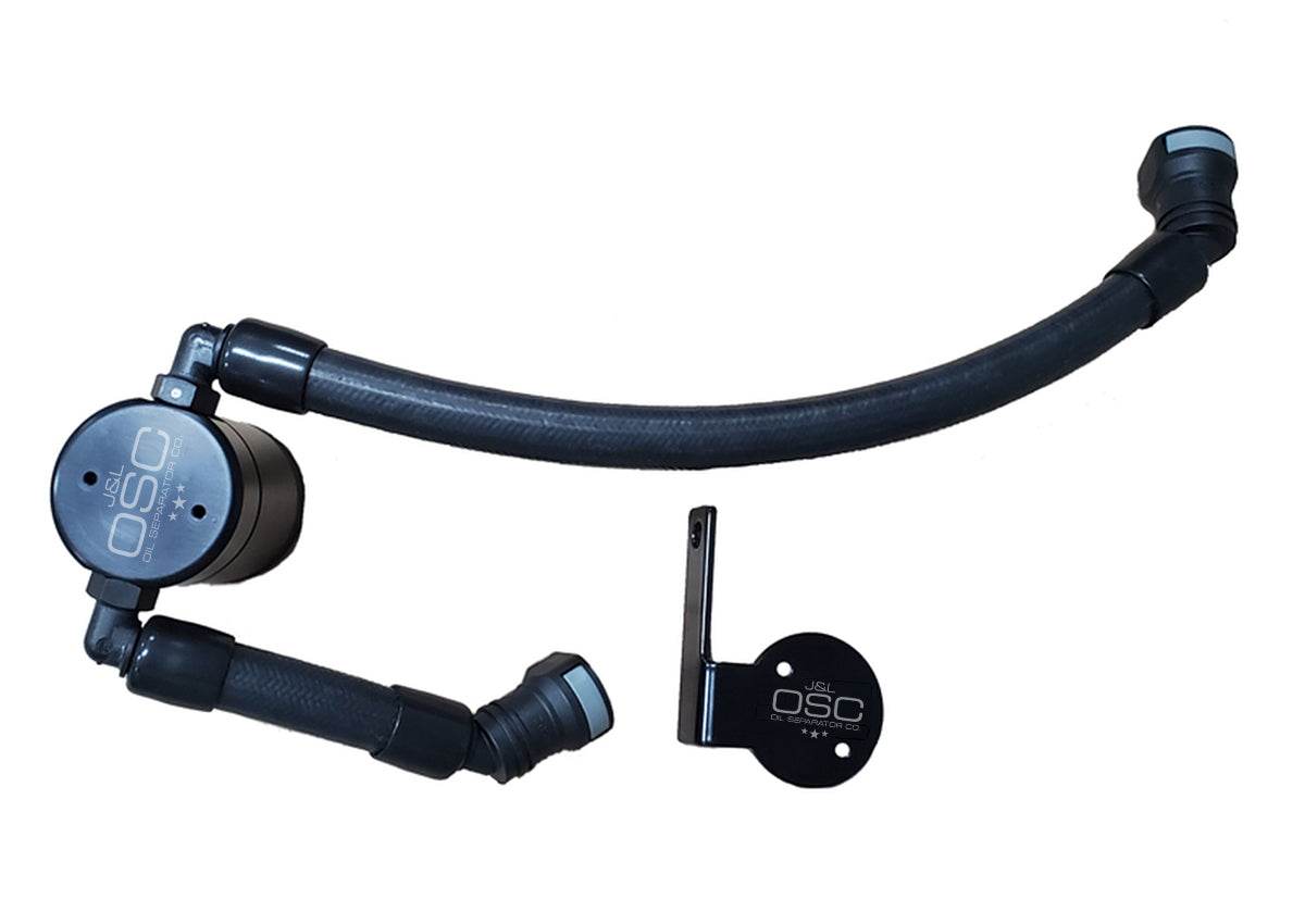J&L Oil Separator 3.0 Passenger Side, Black Anodized