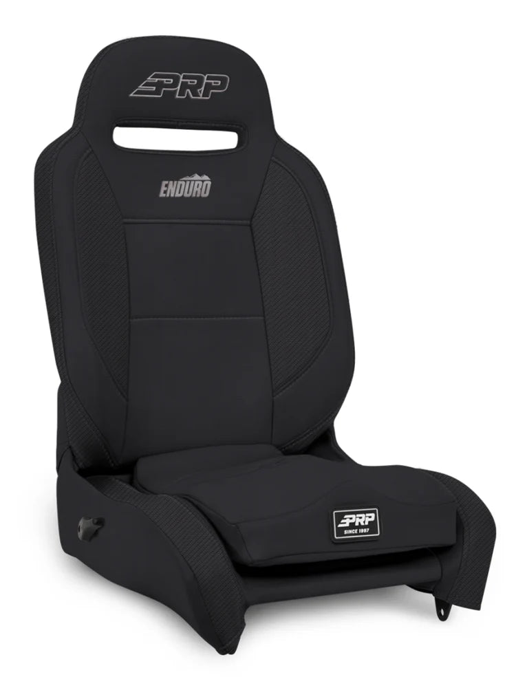 PRP Enduro Elite Reclining Suspension Seat, Driver Side; Black Vinyl