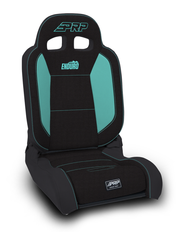 PRP EnduroDaily Reclining Suspension Seat - Black/Teal Tweed - Driver