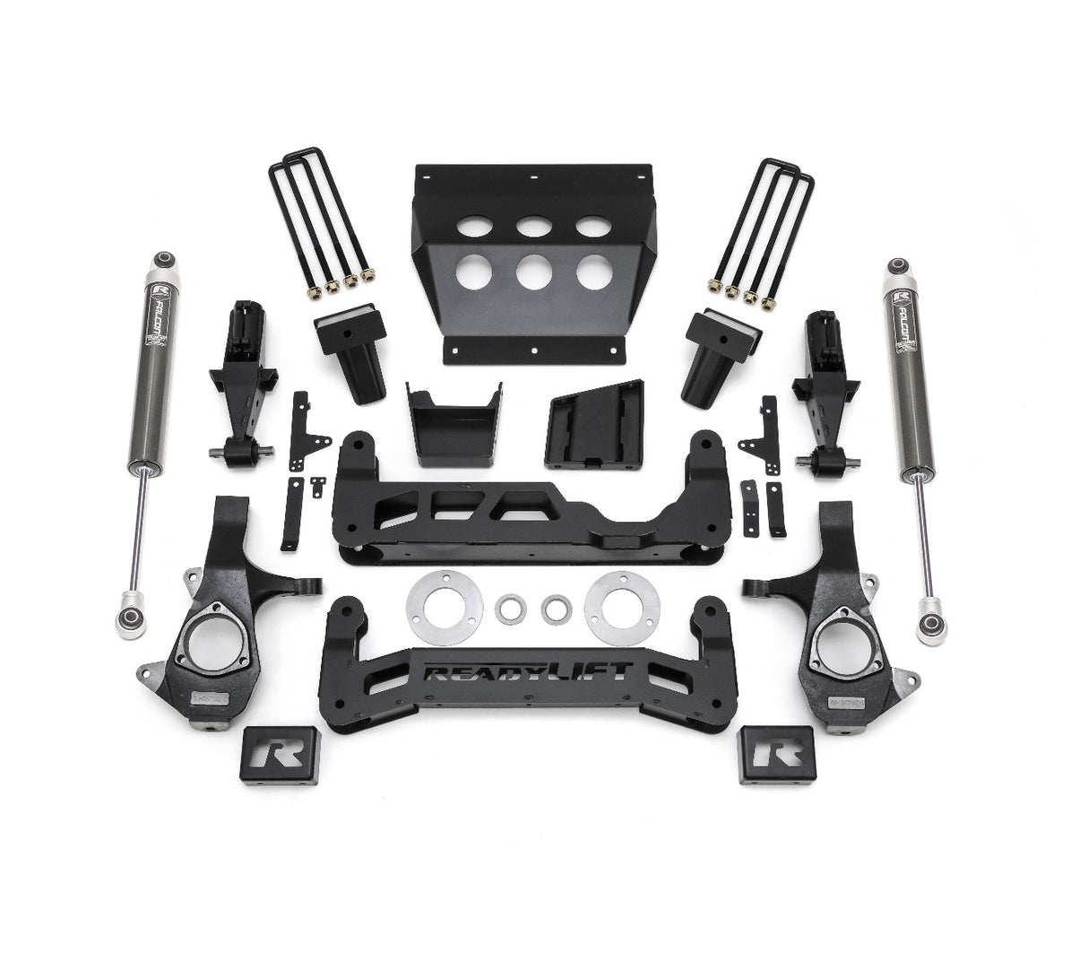 ReadyLIFT 44-34710 - 2014-2016 CHEVROLET/GMC 1500 7'' Big Lift Kit for Cast Steel OE Upper Control Arms with Falcon 1.1 Monotube Shocks