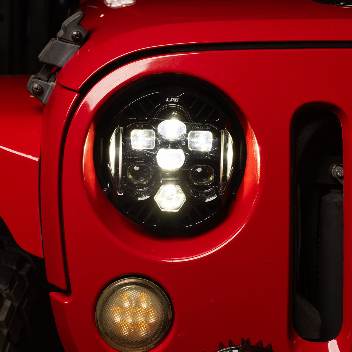 Baja Designs 07-18 Jeep Wrangler JK DOT LP6 LED Headlight Kit (For LED Headlights)- Amber