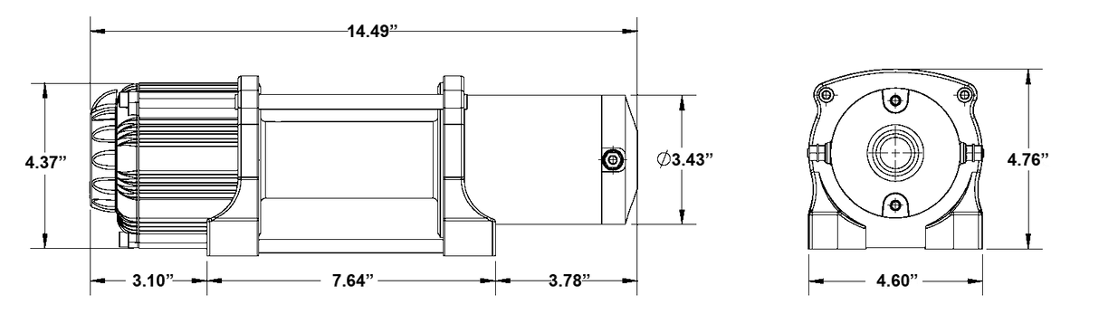 SuperATV 4500 Lb. UTV/ATV Winch (With Wireless Remote & Synthetic Rope)