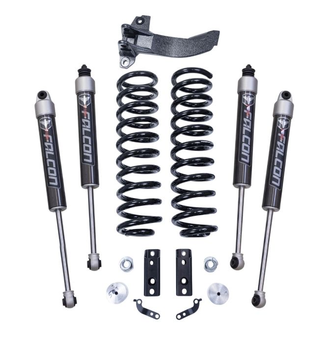 READY LIFT - 2.5" Coil Spring Front Lift Kit W/Falcon 2.1 Monotube Shocks Front/Rear - Ford Super Duty Diesel 4WD 2020-2026