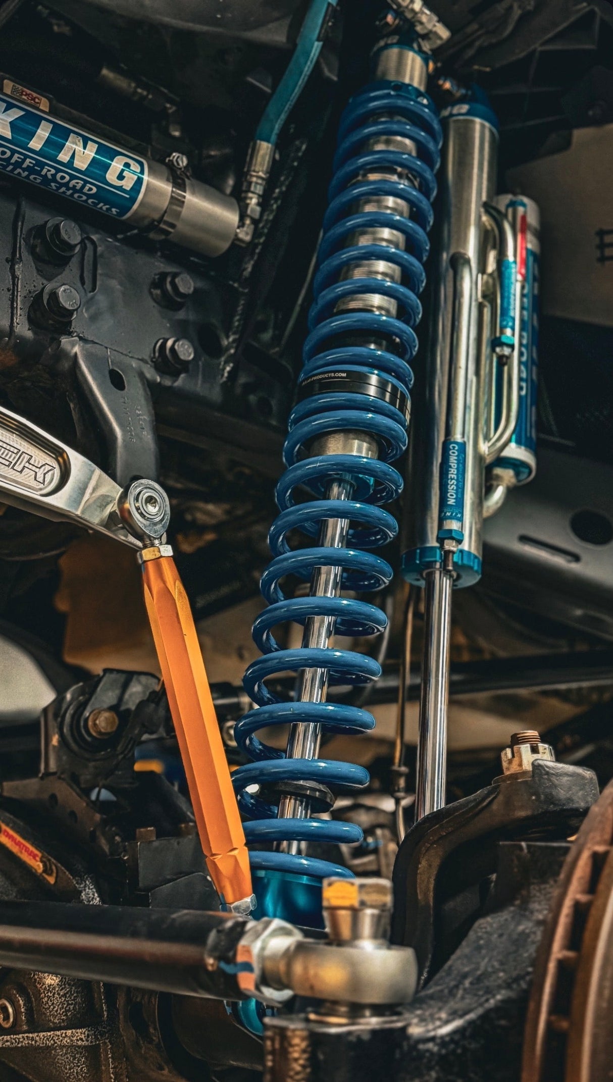 EVO MFG 2007-2018 Jeep Wrangler JK EVO 3-5 INCH LIFT DOUBLE THROW DOWN KING COILOVER BYPASS CANTILEVER HIGH CLEARANCE LONG ARM ( AFTER MARKET AXLE ) SUSPENSION