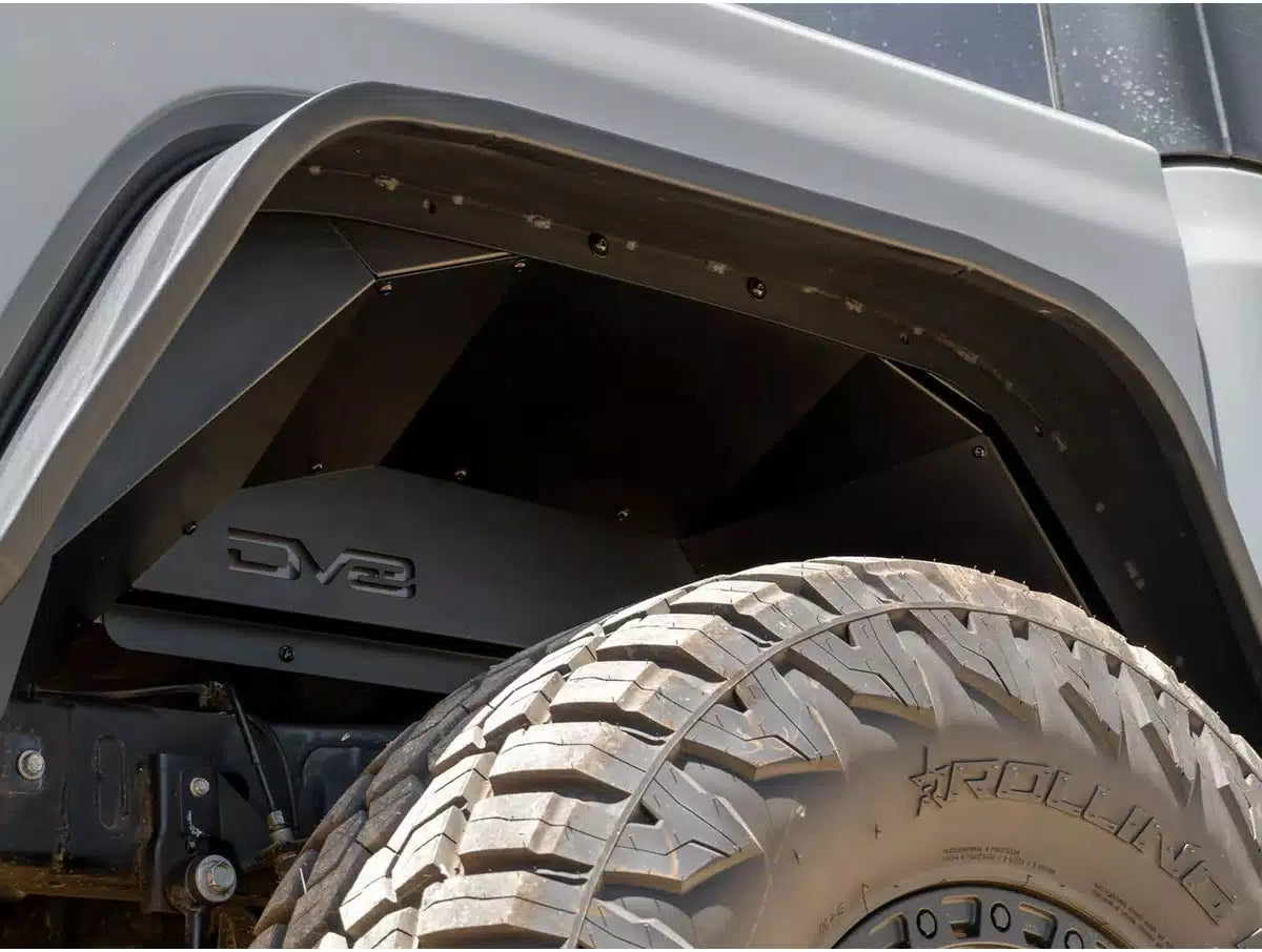 DV8 Offroad 20-24 Jeep Gladiator JT Rear Inner Fender Liners - Satin Black