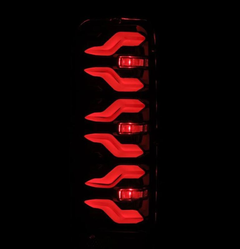 AlphaRex 87-96 Ford Bronco/F-150 Luxx-Series LED Tail Lights - Alpha-Black