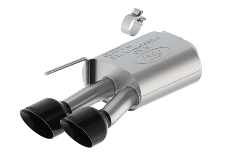 Ford Racing 2024 Mustang 5.0L Sport Non-Active Cat-Back Exhaust w/Valance - Black Tip