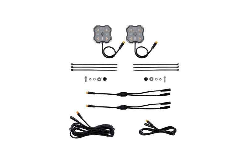 Diode Dyamics Rock Light -Amber/White - M8 Add-On 2-Pack
