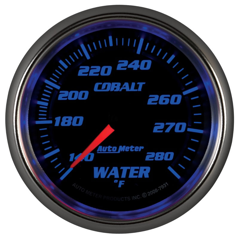 Autometer Cobalt 66.7mm 140-280 degree F. Water Temprature Gauge