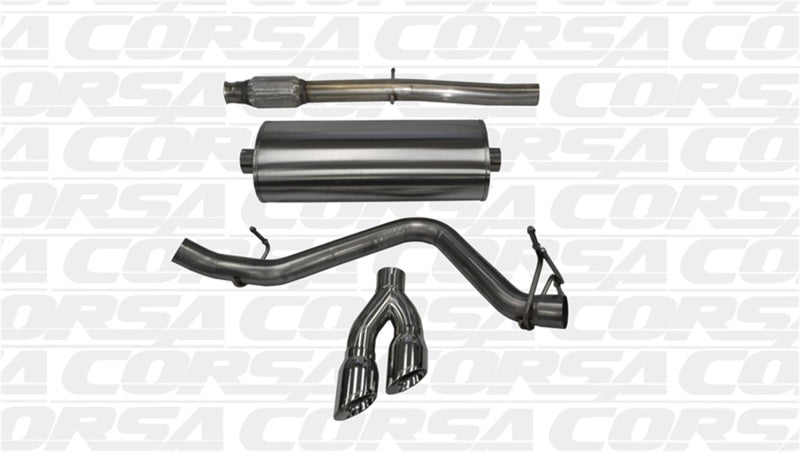 Corsa 14-19 GMC Sierra/Chevy Silv 1500 Crew Cab/Std. Bed 5.3L V8 Polished Single Side CBExhaust