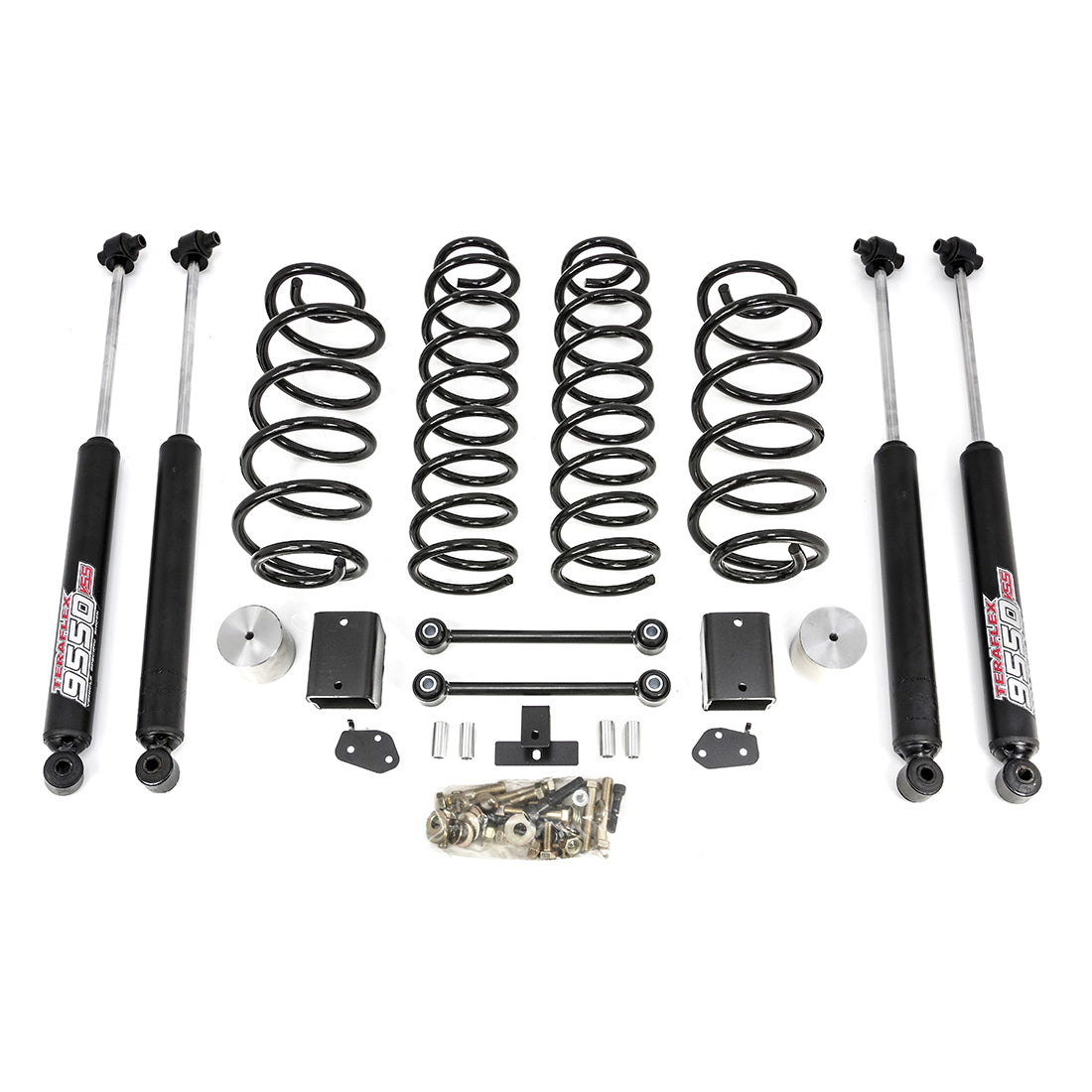 ReadyLIFT 69-6828 - 2018-2025 Jeep JL Wrangler Coil Spring Lift Kit with Teraflex 9550 Shocks 2.5'' Rubicon, 3.5'' Sahara/Sport