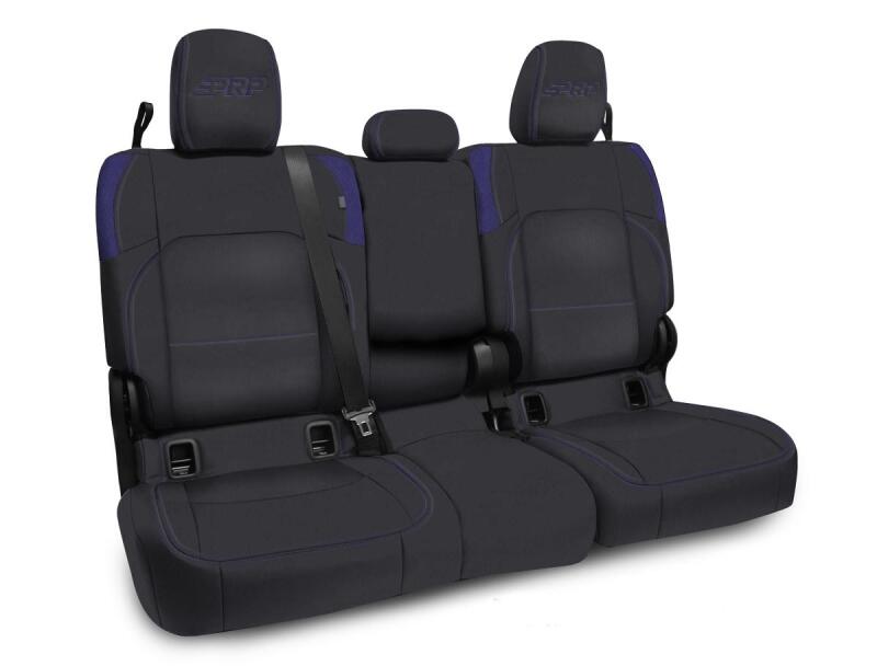 PRP Jeep Wrangler JT Rear Bench Covers - with Armrest - Black/Purple