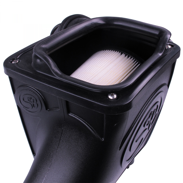 Cold Air Intake For 03-07 Ford F250 F350 F450 F550 V8-6.0L Powerstroke Dry Extendable White S&B