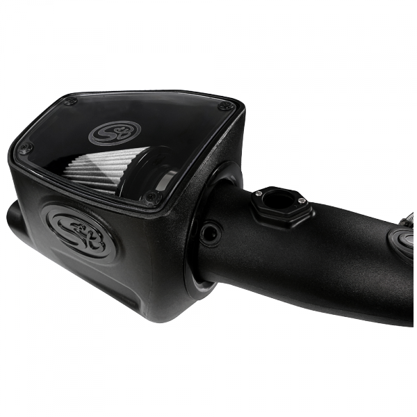 Cold Air Intake For 08-10 Ford F250 F350 V8-6.4L Powerstroke Dry Extendable White S&B