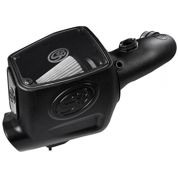 Cold Air Intake For 08-10 Ford F250 F350 V8-6.4L Powerstroke Dry Extendable White S&B