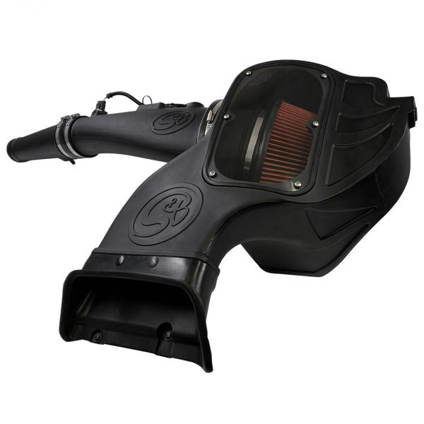 Cold Air Intake For 18-19 Ford F150 3.0L Powerstroke Diesel Cotton Cleanable Red S&B