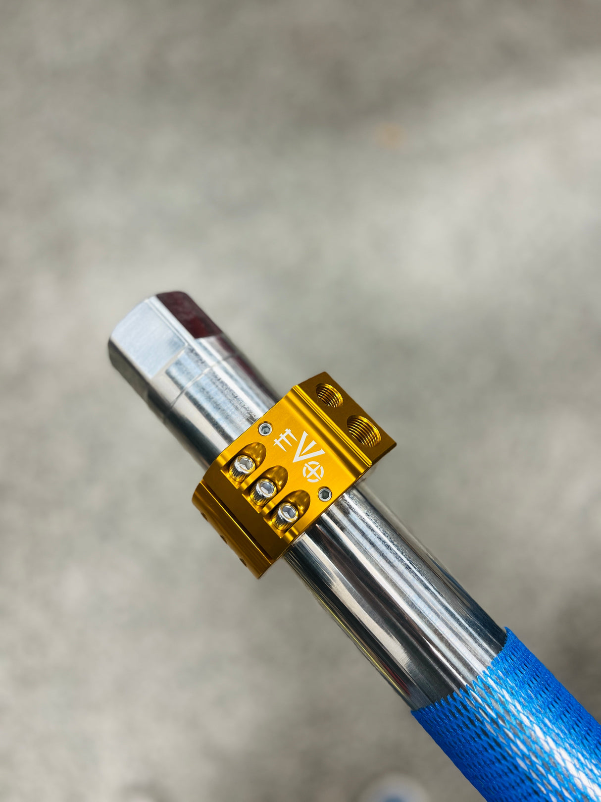 EVO MFG 2" Tie Rod Clamp, Stabilizer or Ram Gold Anodize