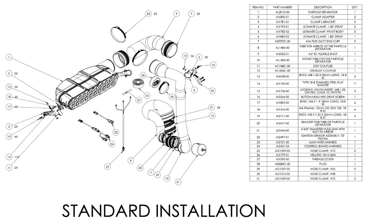 Particle Separator for 2023-2026 Speed UTV "El Jefe"